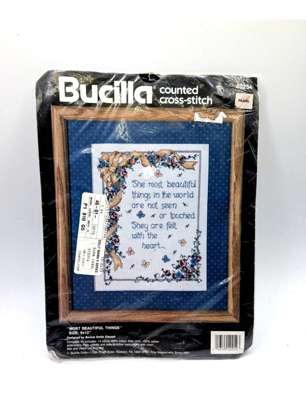 Bucilla Counted Cross Stitch Kit 40254 Most Beautiful Things 9x12